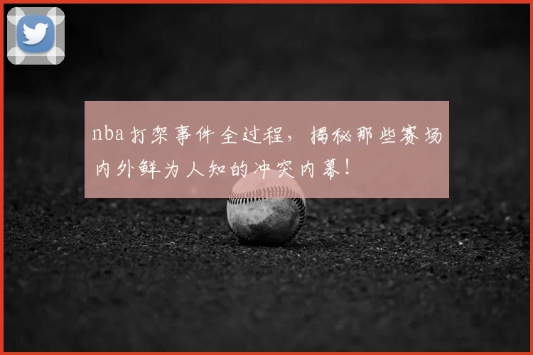 nba打架事件全过程,揭秘那些赛场内外鲜为人知的冲突内幕!